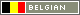 Belgian flag, text saying belgian